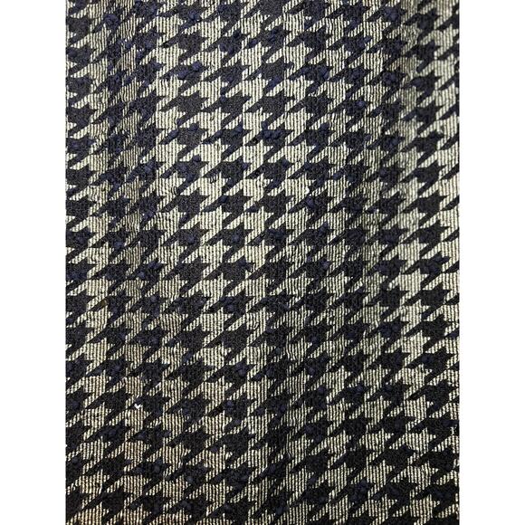 Ann Taylor Petite Navy Blue Houndstooth Sequin Midi Pencil Skirt Womens 6P - Picture 2 of 5